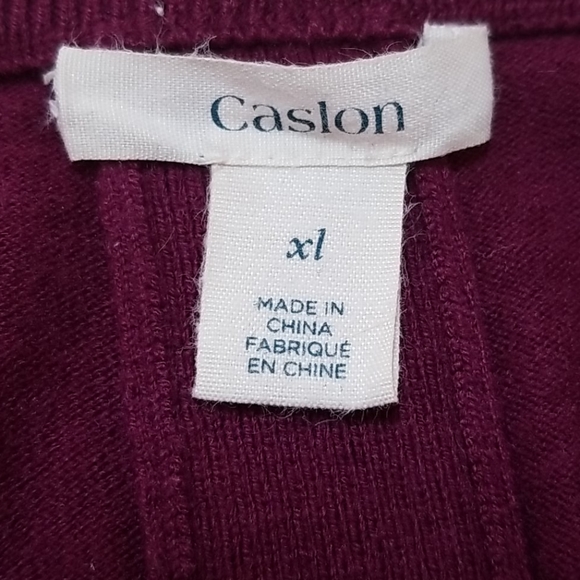 Caslon burgundy rivet cashmere sweater! Sz… - Picture 4 of 11